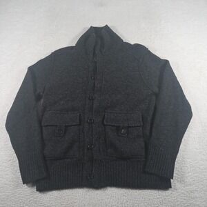 Neiman Marcus 100% Cashmere Sweater Mens Size XL Button Up Zip Up Long Sleeve